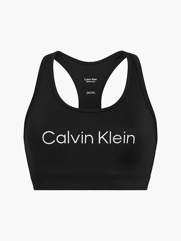 Calvin Klein USA Medium Impact Sports Womens Bra Black 9842657-HY